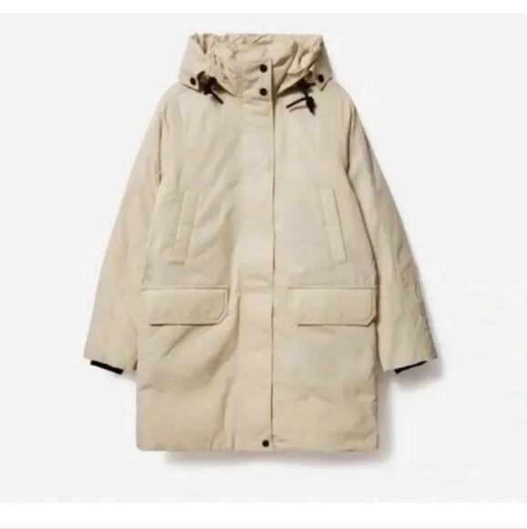 Everlane Jackets & Blazers - EVERLANE ReNew Military Parka Coat Cashew Beige Drawstring Hood small